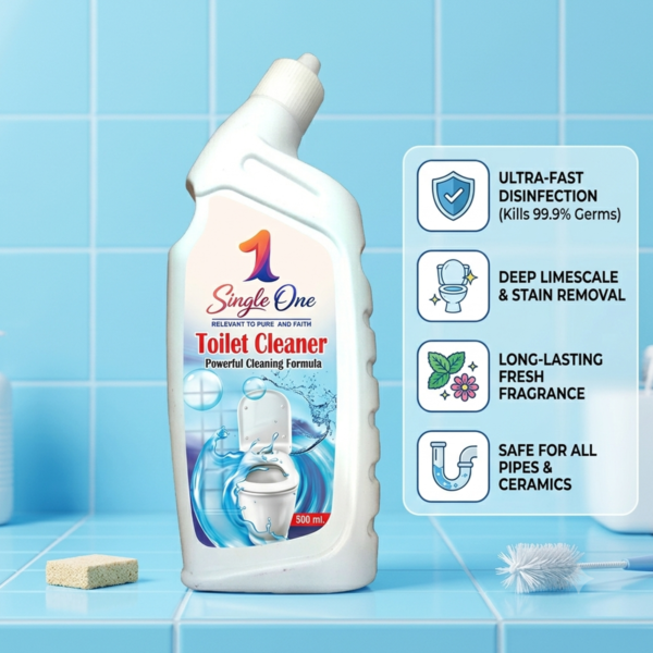 single one toilet cleaner (500ml) – powerful formula