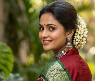 Home raja look saree